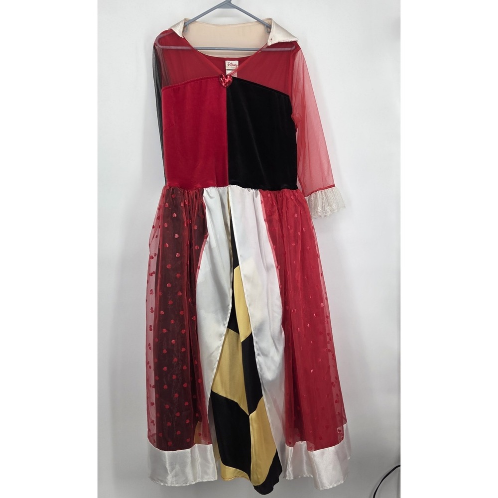 Disney Alice In Wonderland Queen Of Hearts Deluxe Adult Sz XL Costume